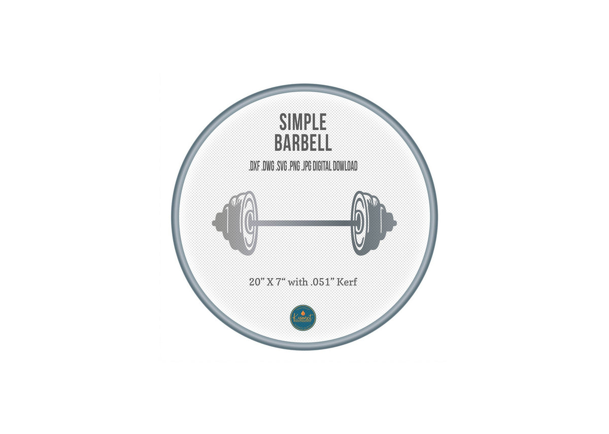 Barbell Weightlifting DXF/SVG design preview with file details (photo 2)
