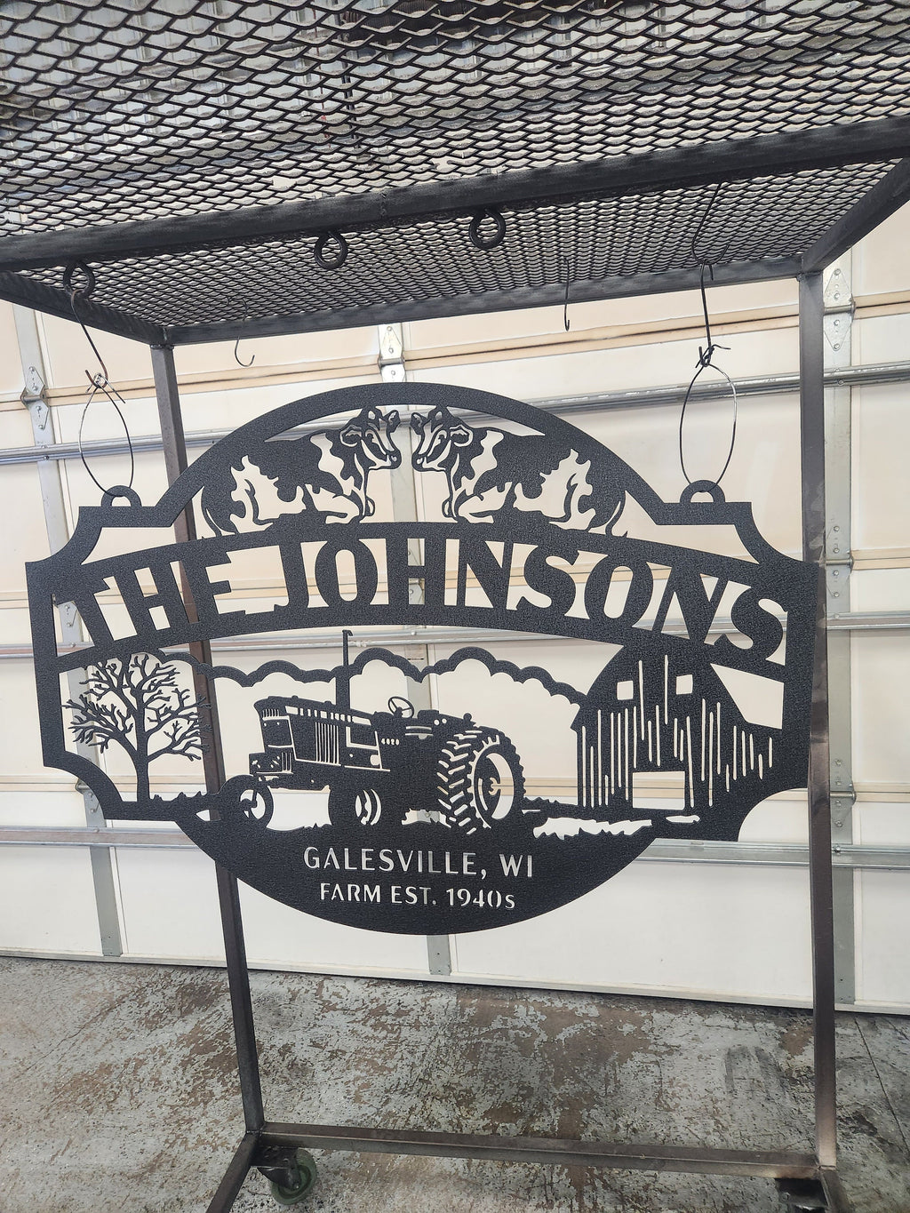 Cow Ranch Farm Sign finished metal example (photo 4)