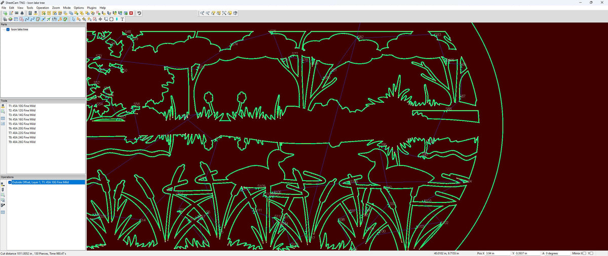 Loon Lake Marsh Scene vector paths in design software (photo 5)
