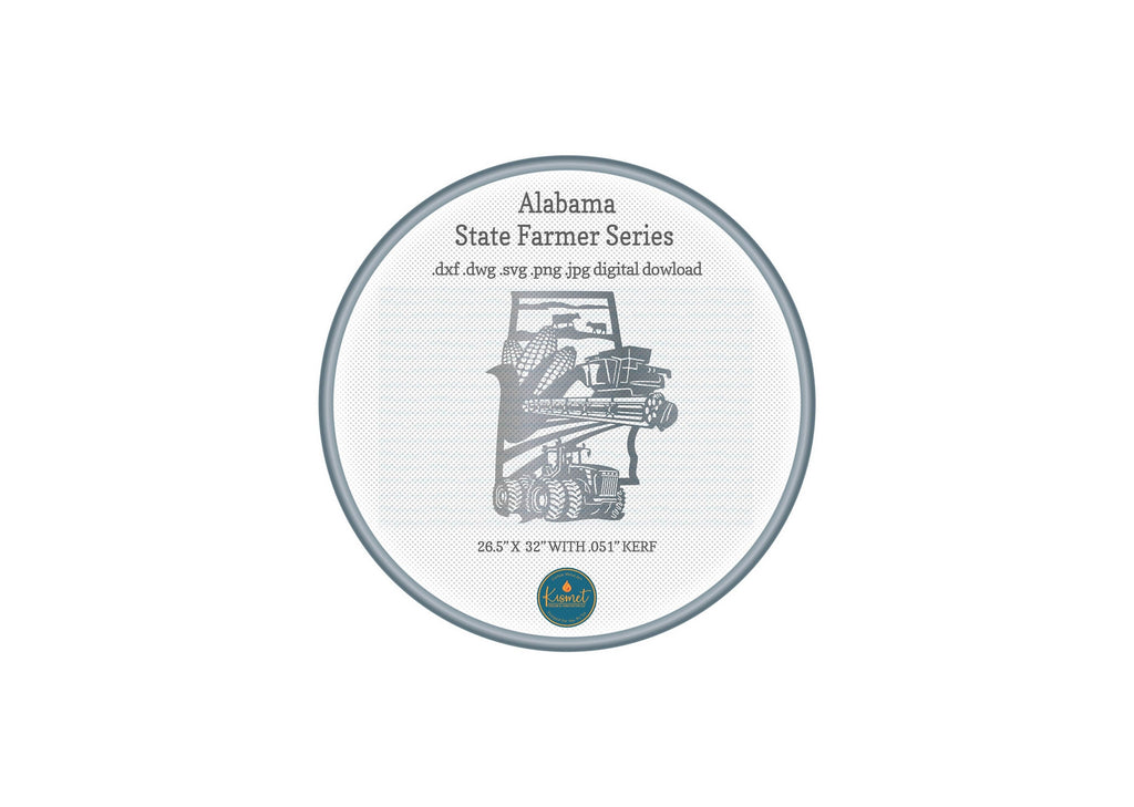 Alabama Farm Scene Sign, No Lettering DXF/SVG design preview with file details