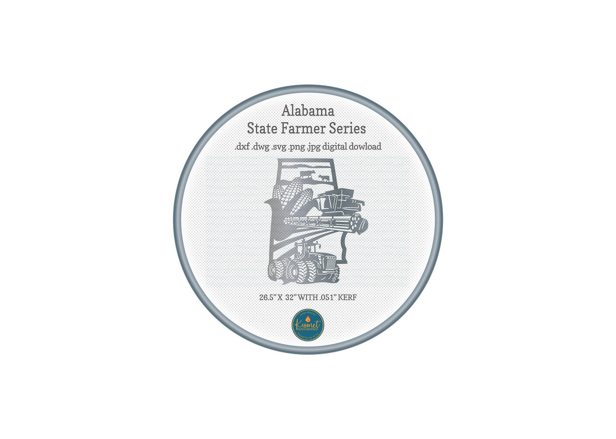 Alabama Farm Scene Sign, No Lettering DXF/SVG design preview with file details