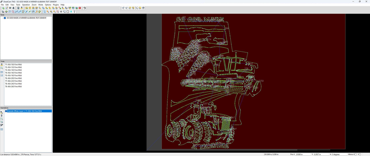 Alabama So God Made a Farmer Sign vector paths in design software (photo 5)