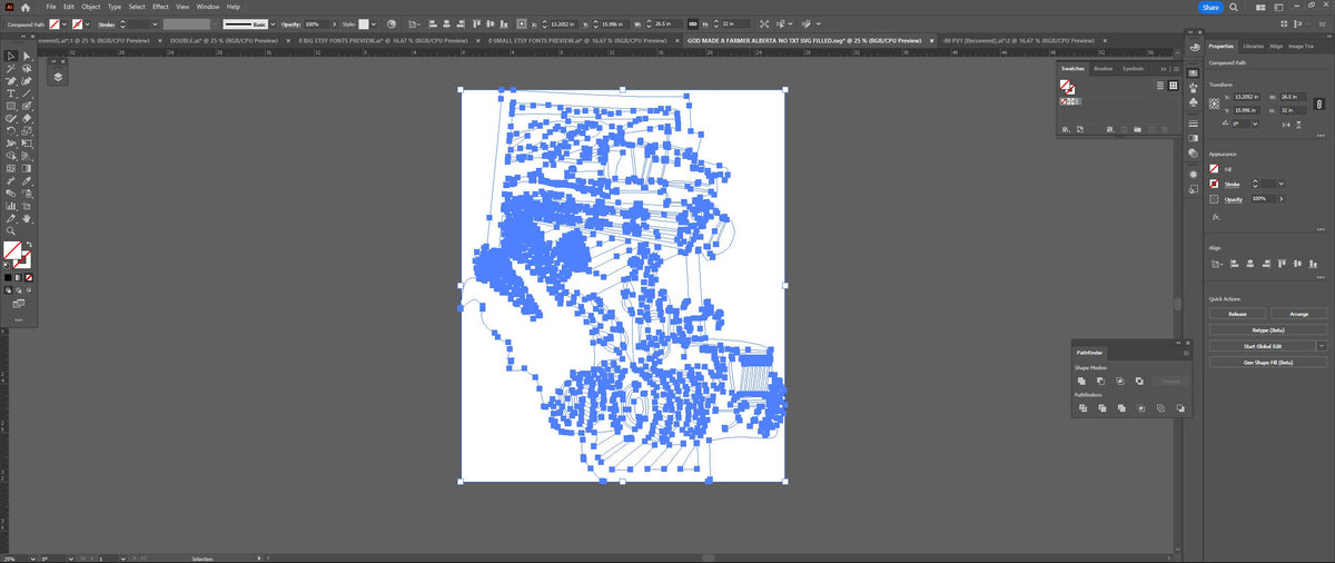 Alberta Farm Scene Sign, No Lettering vector paths in design software (photo 5)