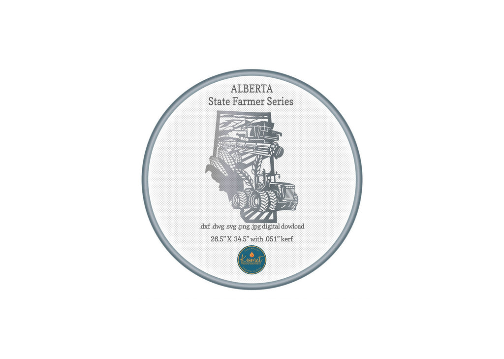Alberta Farm Scene Sign, No Lettering DXF/SVG design preview with file details