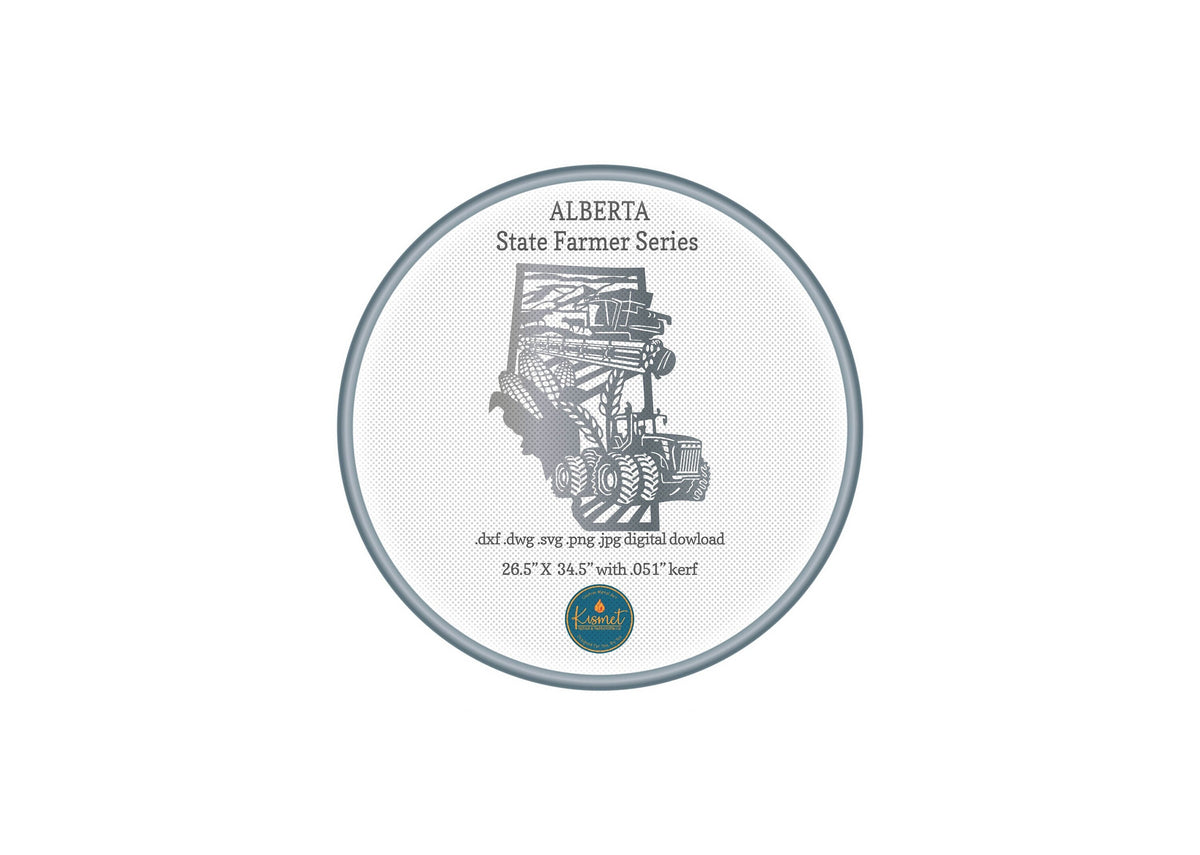 Alberta Farm Scene Sign, No Lettering DXF/SVG design preview with file details