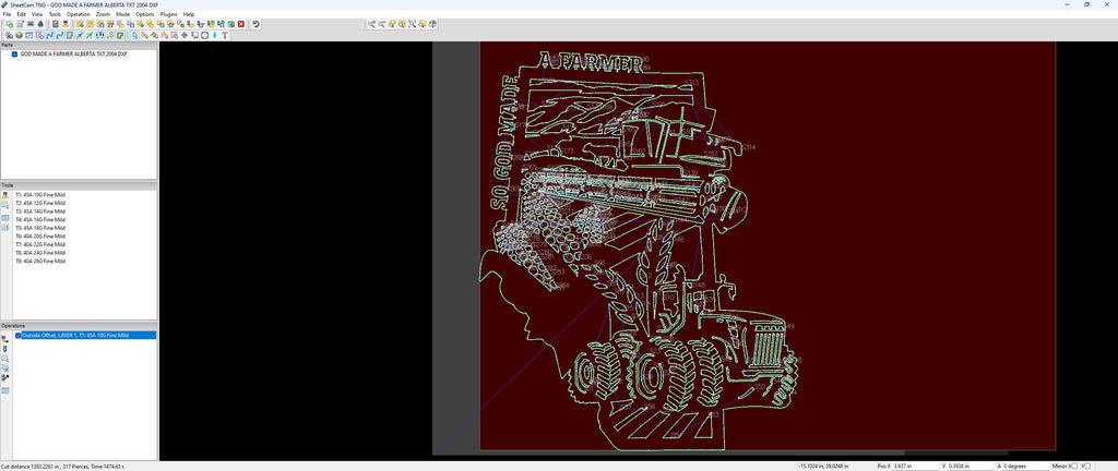 Alberta So God Made a Farmer Sign vector paths in design software (photo 5)