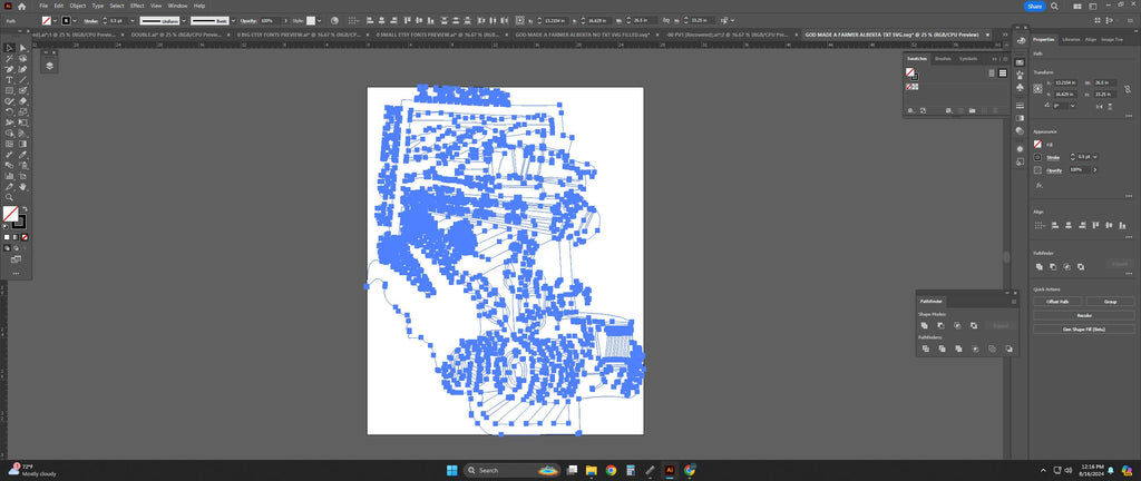 Alberta So God Made a Farmer Sign vector paths in design software (photo 8)