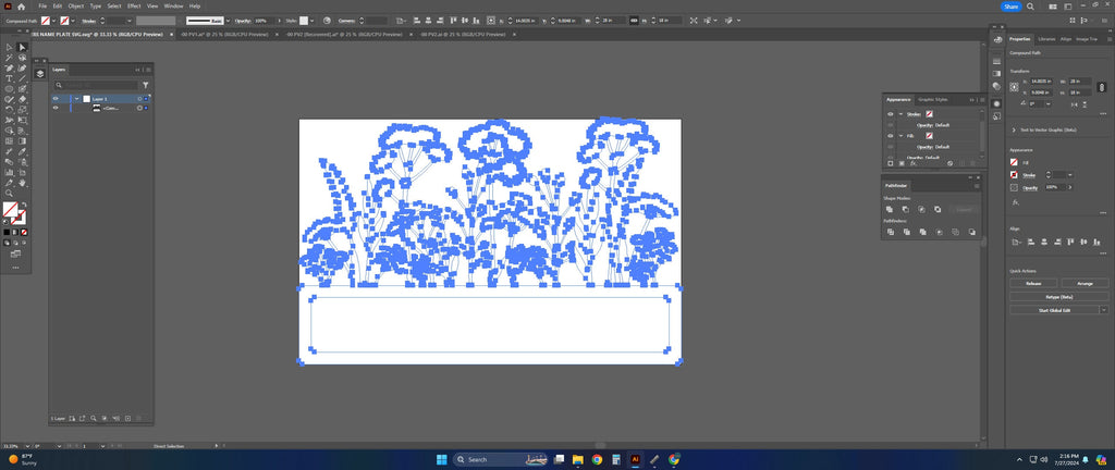 Wildflower Name Sign vector paths in design software (photo 8)