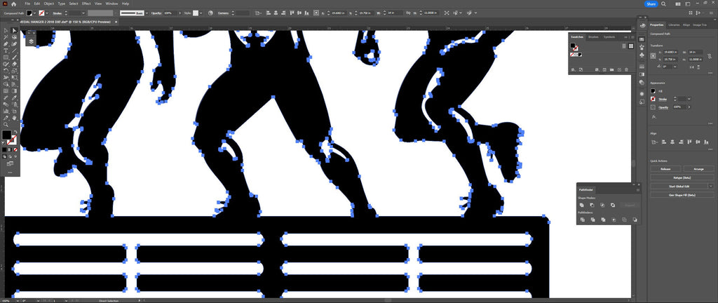 Football Medal Hanger, Standing Players vector paths in design software (photo 6)