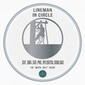 Lineman at Work Circle Sign DXF/SVG design preview with file details