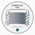 Barber Shop Custom Name Sign DXF/SVG design preview with file details