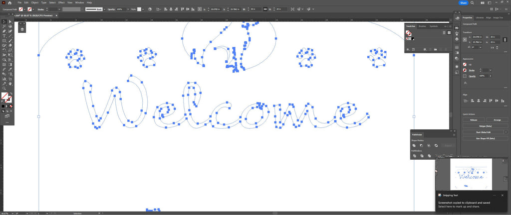 Personalized Pet Welcome Sign vector paths in design software (photo 9)