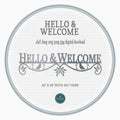 Hello Welcome Sign DXF/SVG design preview with file details
