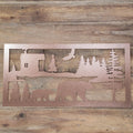 Rustic Bear Nature Panel finished metal example