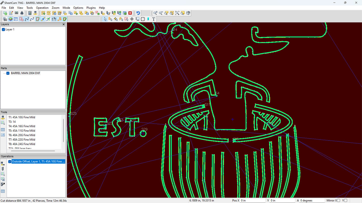 Barrel Man Round Bar Sign vector paths in design software (photo 8)