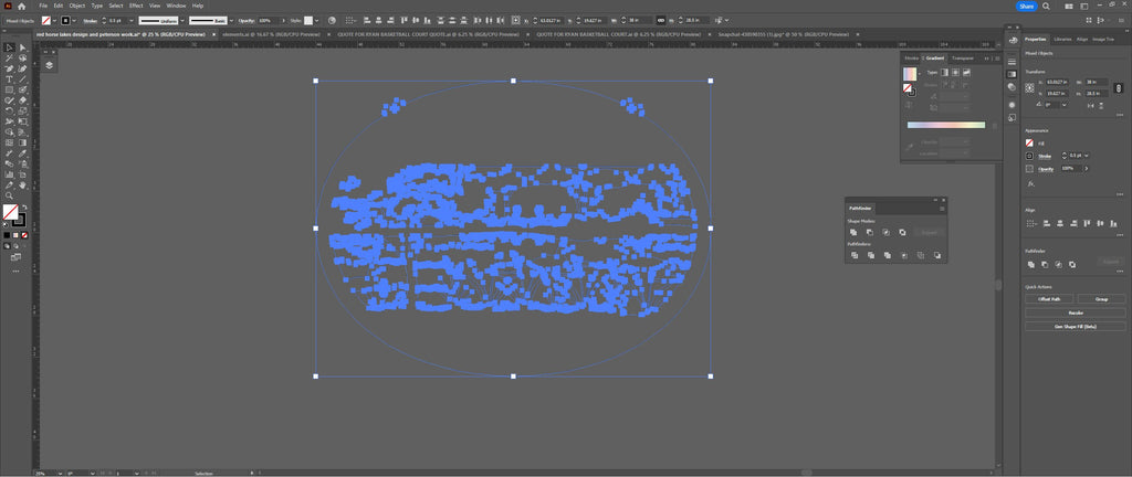 Loon Lake Marsh Scene vector paths in design software (photo 7)