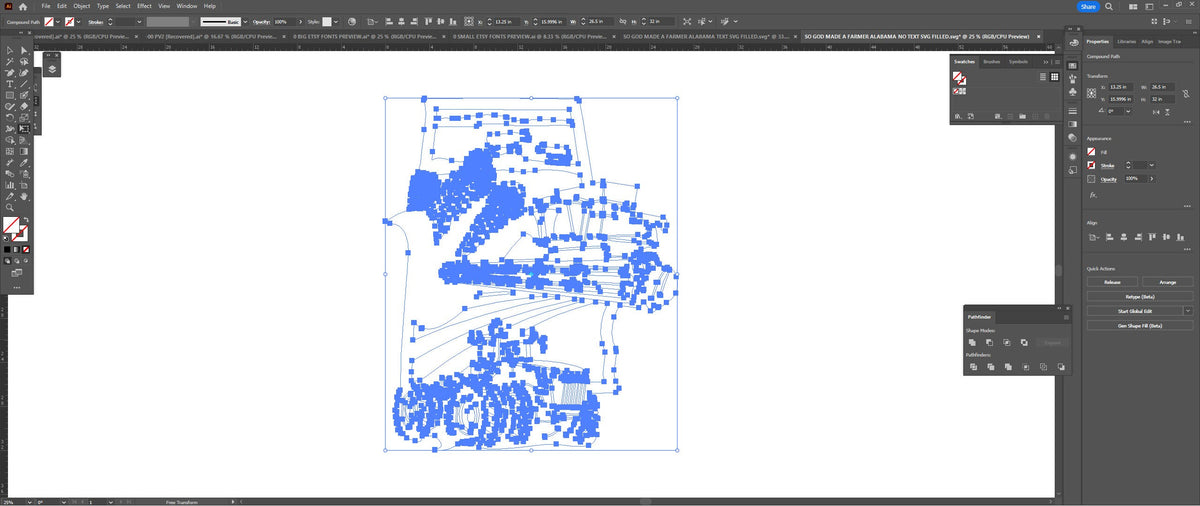 Alabama Farm Scene Sign, No Lettering vector paths in design software (photo 7)