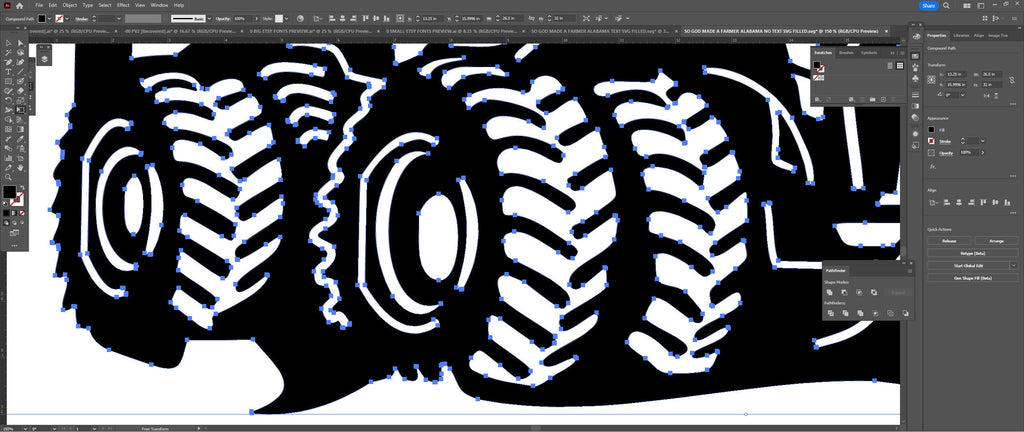 Alabama Farm Scene Sign, No Lettering vector paths in design software (photo 6)