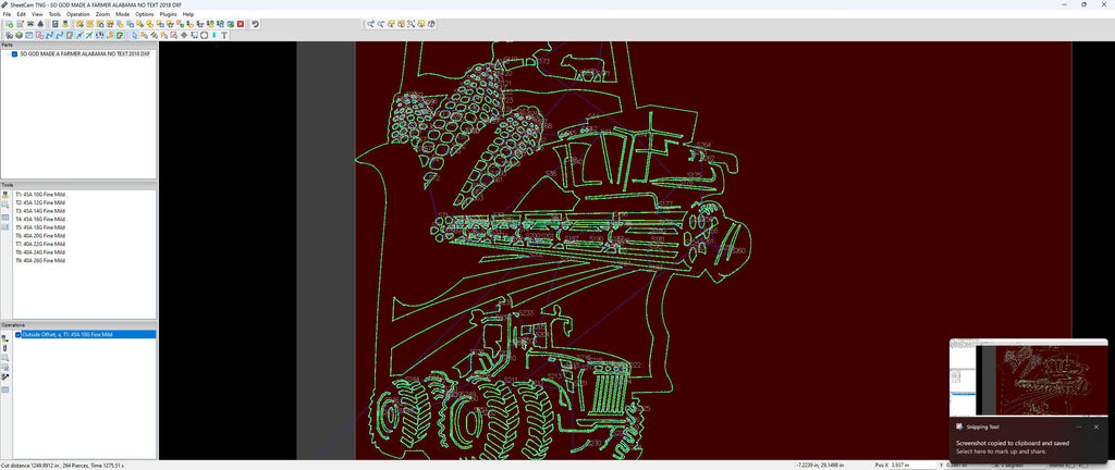 Alabama Farm Scene Sign, No Lettering vector paths in design software (photo 9)