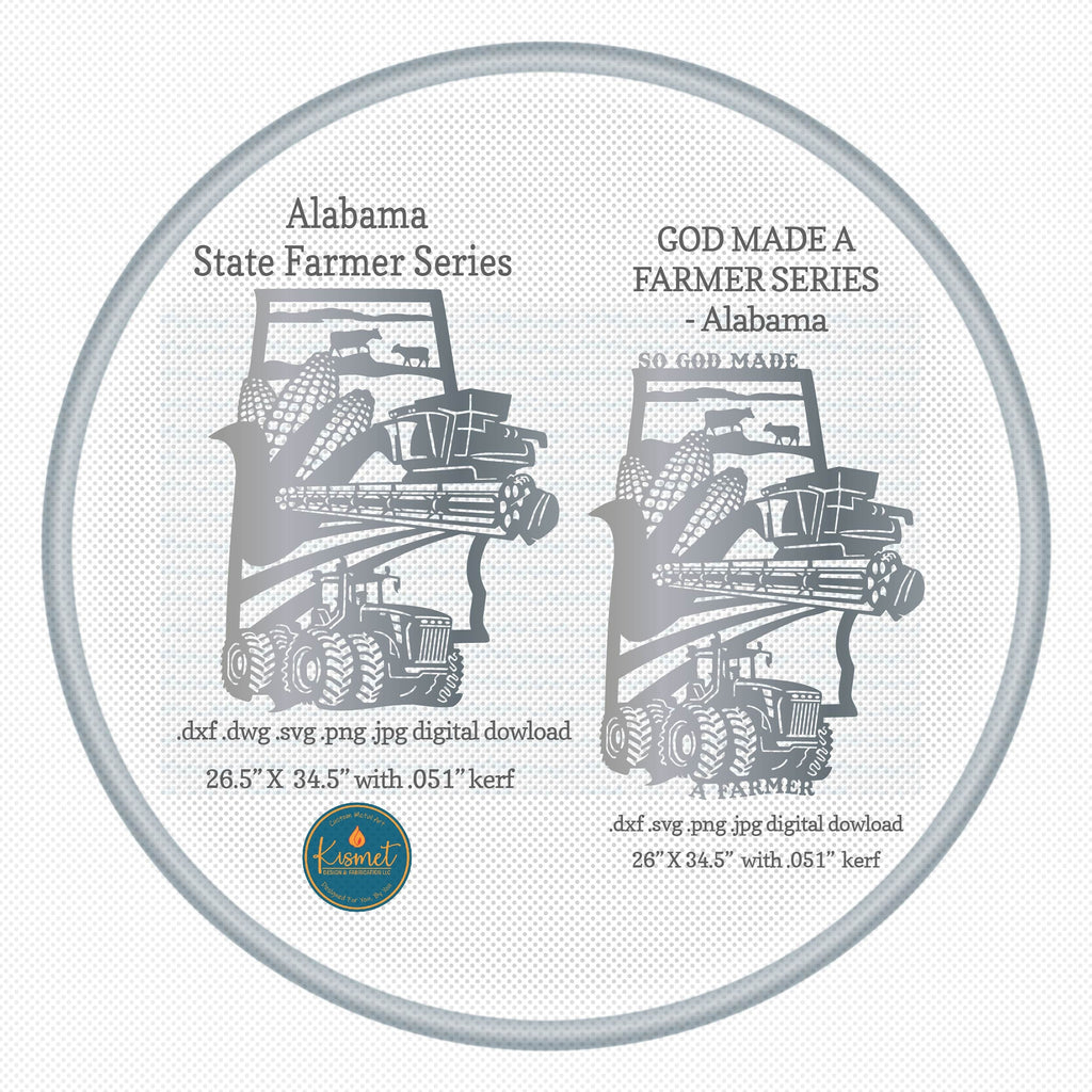 Alabama Farm Signs, Set of 2 DXF/SVG design preview with file details