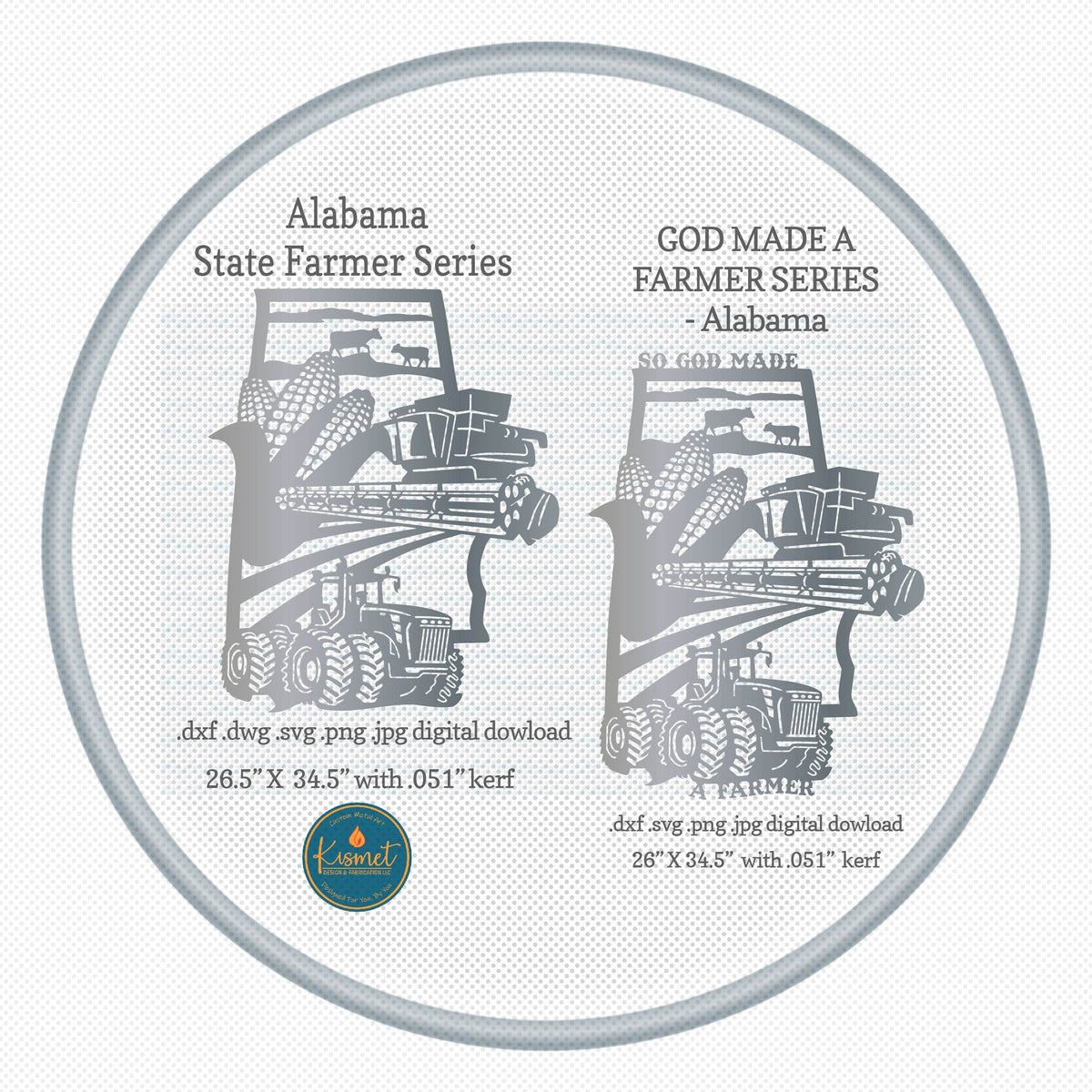 Alabama Farm Signs, Set of 2 DXF/SVG design preview with file details