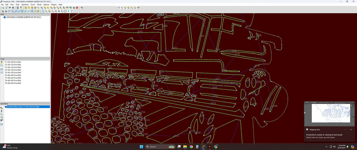 Alberta Farm Scene Sign, No Lettering vector paths in design software (photo 8)