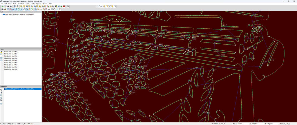 Alberta So God Made a Farmer Sign vector paths in design software (photo 7)