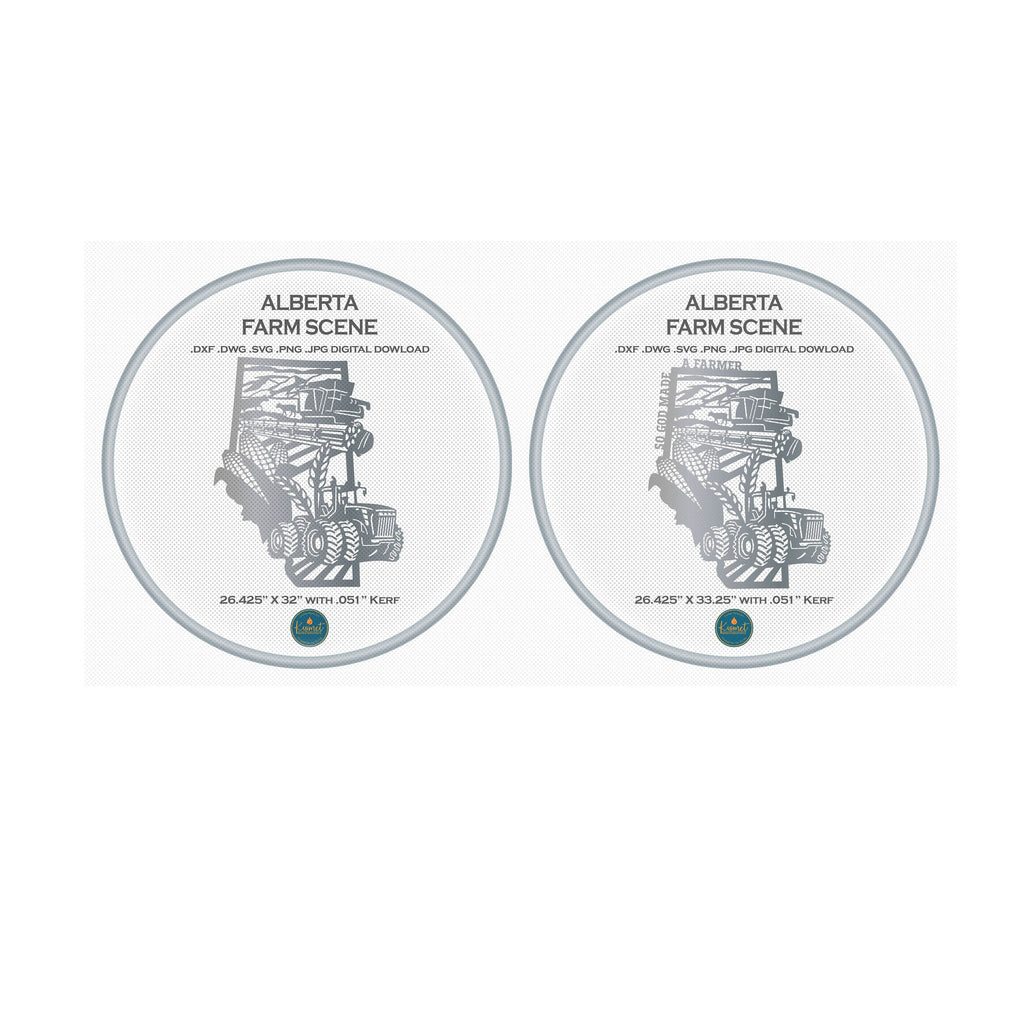 Alberta Farm Signs, Set of 2 DXF/SVG design preview with file details