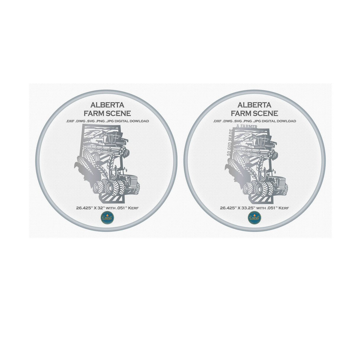 Alberta Farm Signs, Set of 2 DXF/SVG design preview with file details
