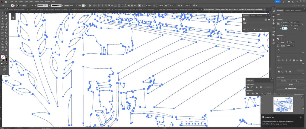 Oklahoma Wheat Farm Scene Sign, No Lettering vector paths in design software (photo 8)