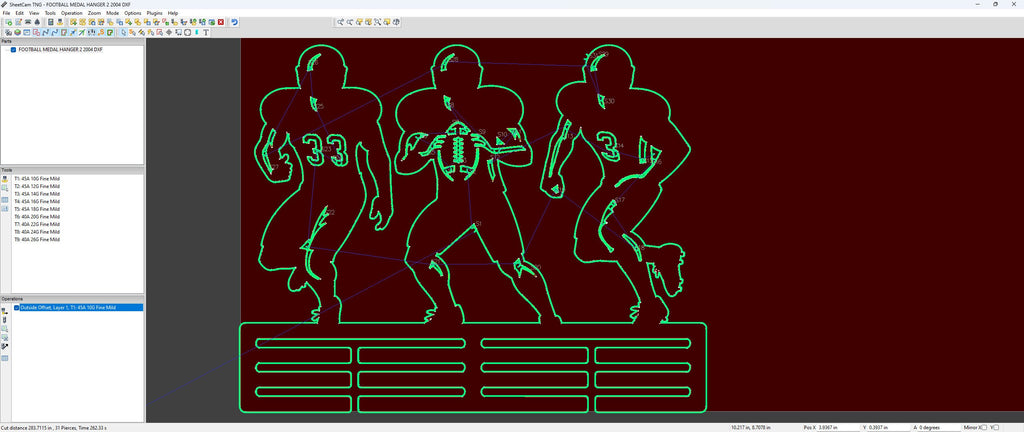 Football Medal Hanger, Standing Players vector paths in design software (photo 8)