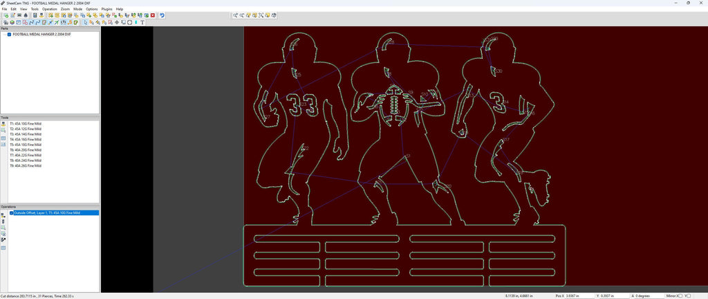 Football Medal Hanger, Standing Players vector paths in design software (photo 9)