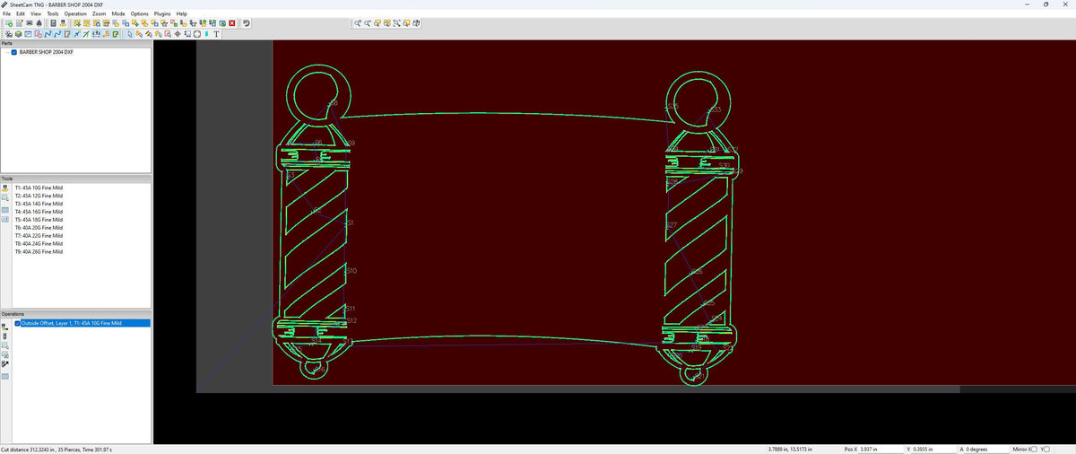Barber Shop Custom Name Sign vector paths in design software (photo 7)