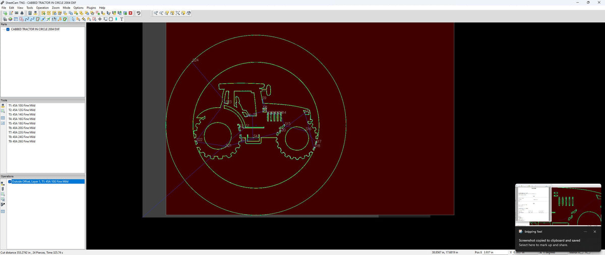 Personalized Tractor Ranch Sign vector paths in design software (photo 5)