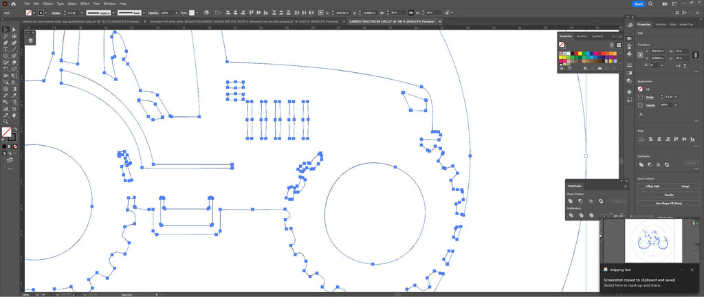 Personalized Tractor Ranch Sign vector paths in design software (photo 7)