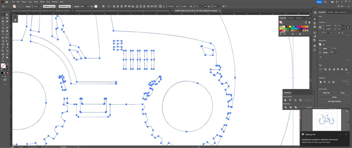 Personalized Tractor Ranch Sign vector paths in design software (photo 7)