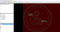 Round Mr and Mrs Wedding Monogram vector paths in design software
