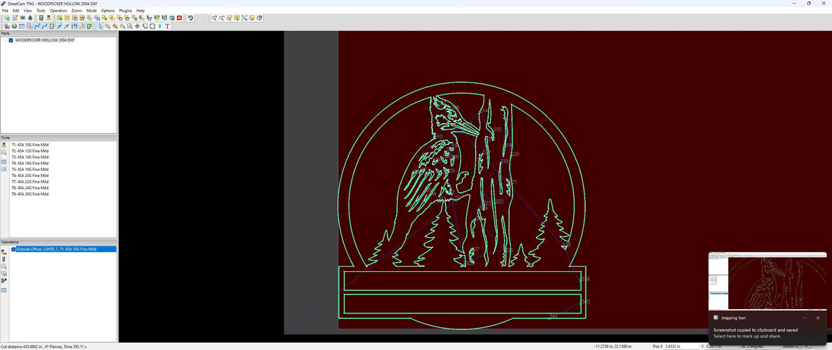 Woodpecker Sign vector paths in design software (photo 6)