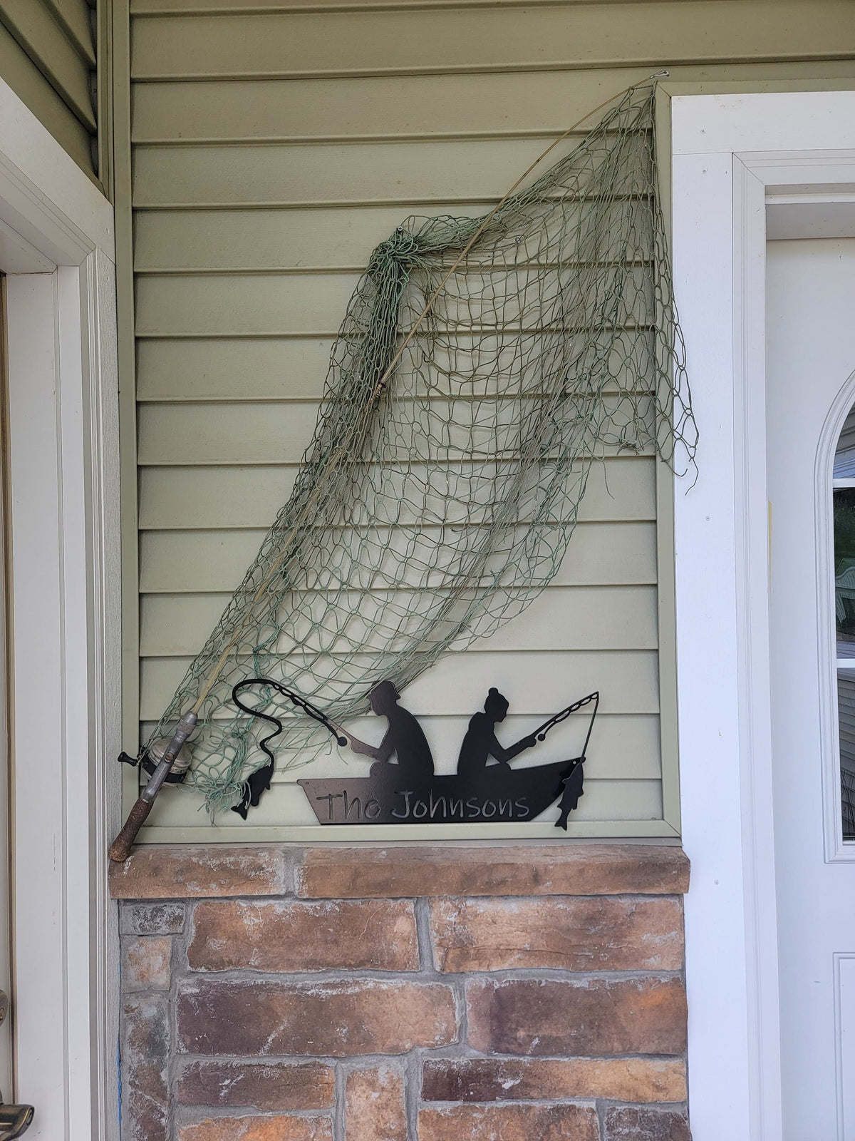 Fishing Sign finished metal example
