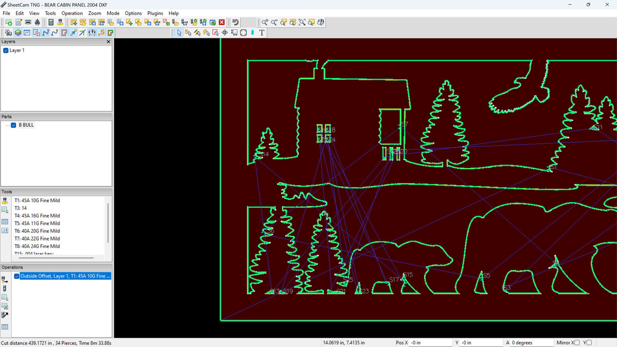Rustic Bear Nature Panel vector paths in design software (photo 7)