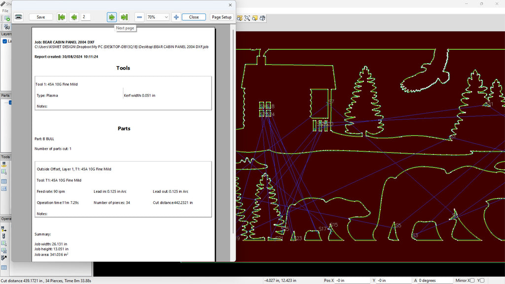 Rustic Bear Nature Panel vector paths in design software (photo 8)