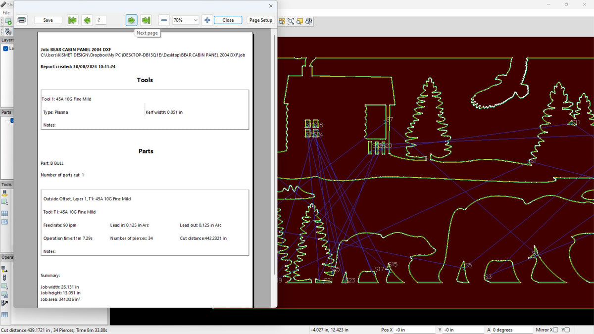 Rustic Bear Nature Panel vector paths in design software (photo 8)