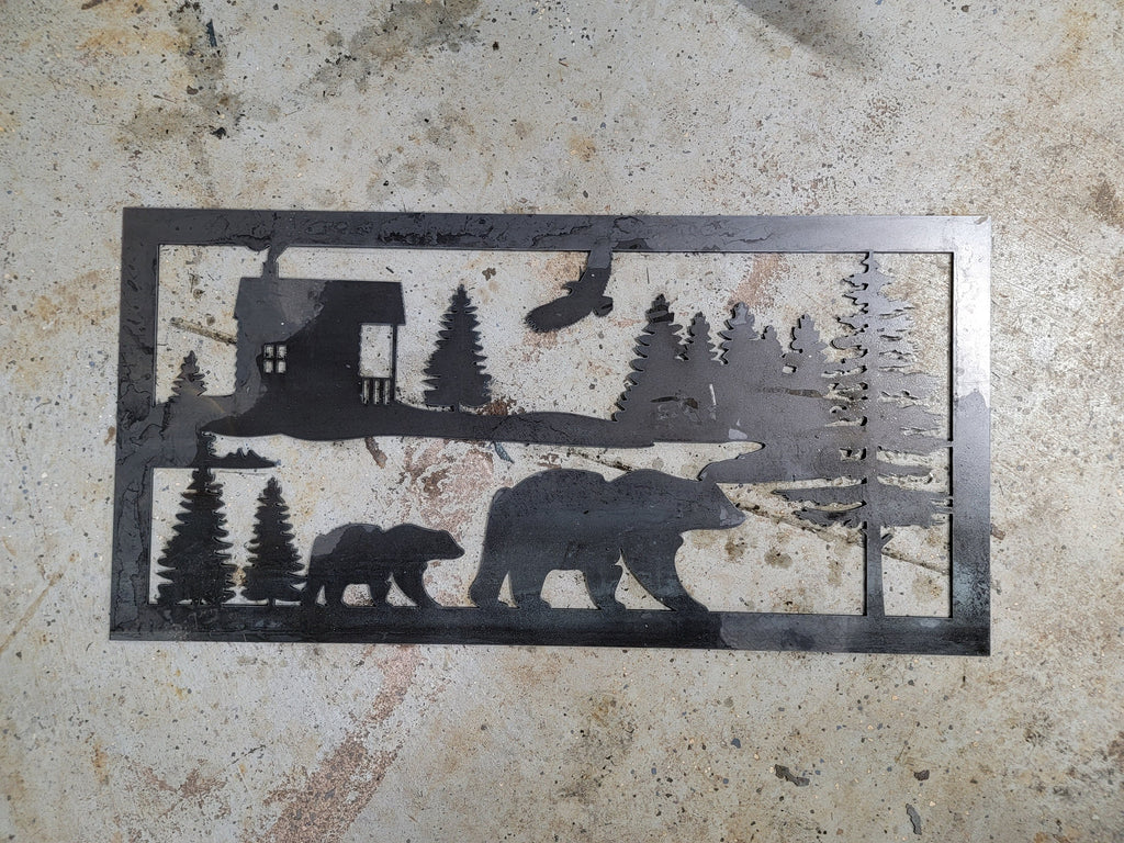 Rustic Bear Nature Panel finished metal example (photo 10)