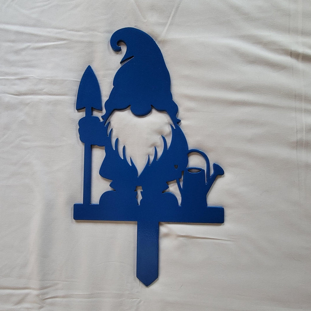 Shovel Gnome Garden Stake finished metal example