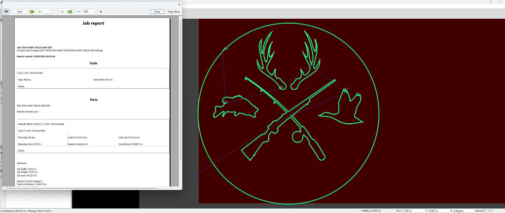 Fish Hunting Sign vector paths in design software (photo 4)