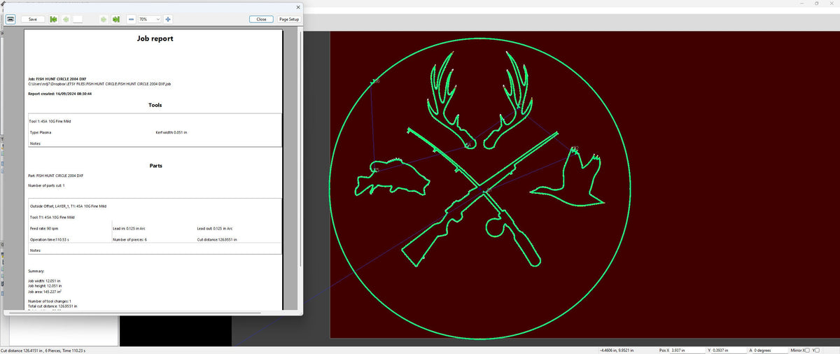 Fish Hunting Sign vector paths in design software (photo 4)
