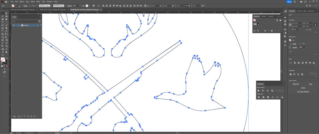 Fish Hunting Sign vector paths in design software (photo 6)