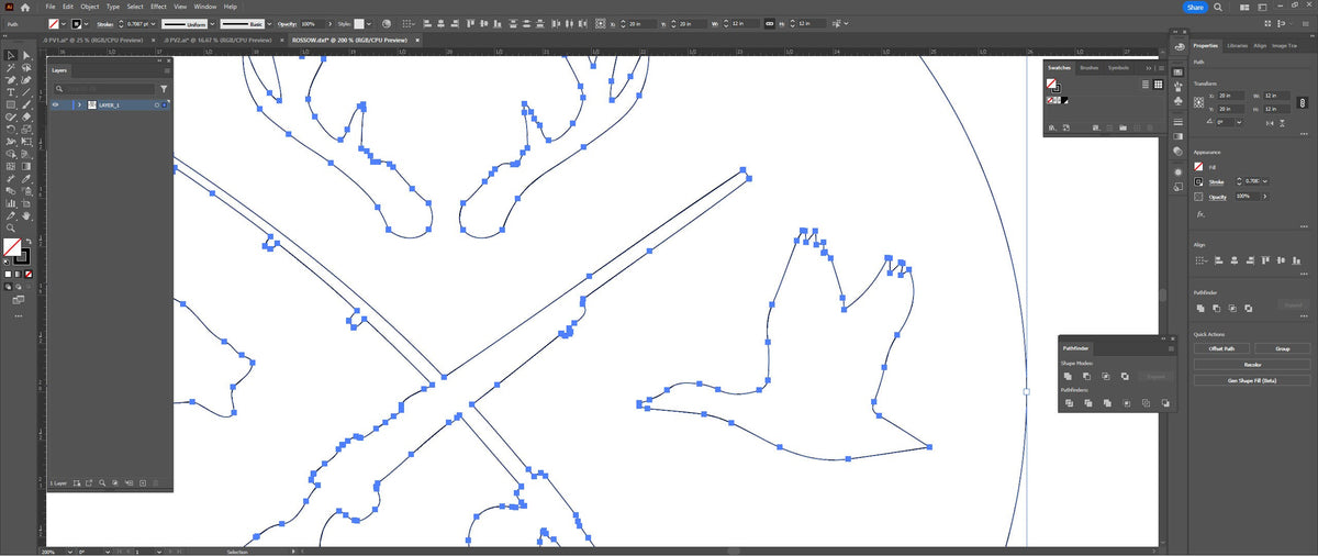 Fish Hunting Sign vector paths in design software (photo 6)