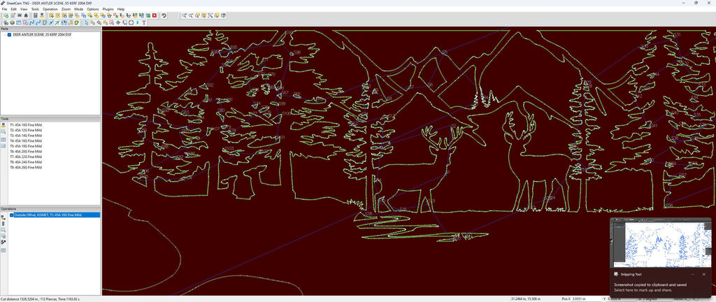 Whitetail Deer Antler Mountain vector paths in design software (photo 6)