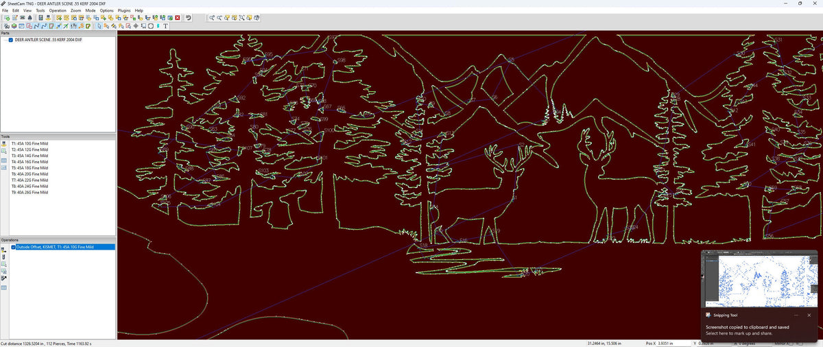 Whitetail Deer Antler Mountain vector paths in design software (photo 6)